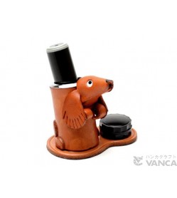 Dachshund Leather Seal Stand #26290