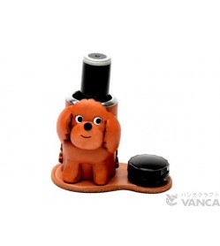 Toy Poodle Leather Seal Stand #26299