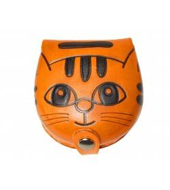 Cat Handmade Genuine Leather Animal Coin case/Purse #26271
