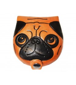 Pug Handmade Genuine Leather Animal Coin case/Purse #26276