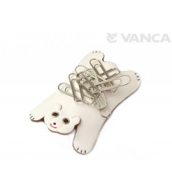 White Bear Leather Magnet Clip holder #26252