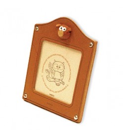 Pig Leather Square Picture Frame #26154