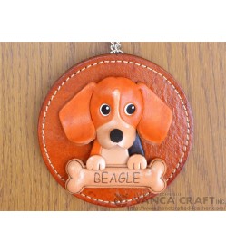 Beagle Leather Wall Deco