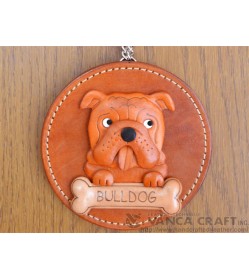 Bulldog Leather Wall Deco