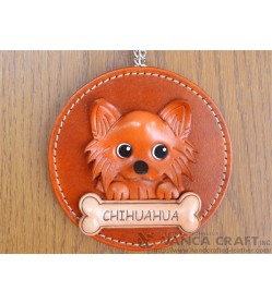 Chihuahua Long Haird Leather Wall Deco