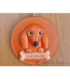 Dachshund Leather Wall Deco