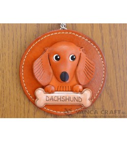 Dachshund Long Hair Leather Wall Deco