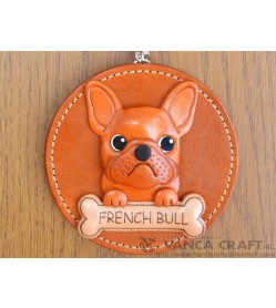 French Bulldog Leather Wall Deco