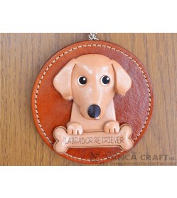 Labrador Retriever Leather Wall Deco