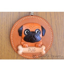 Pug Leather Wall Deco