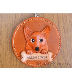 Welsh Corgi Leather Wall Deco