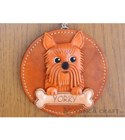 Yorkshire Terrier Leather Wall Deco