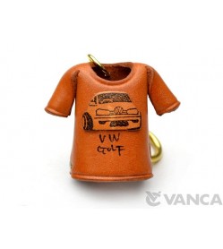 Volkswagen Golf T-shirt Leather Keychain