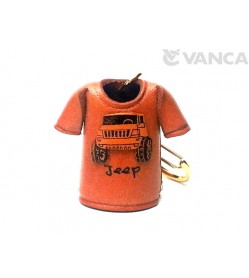 Jeep T-shirt Leather Keychain