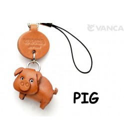 Pig Japanese Leather Cellularphone Charm Animal