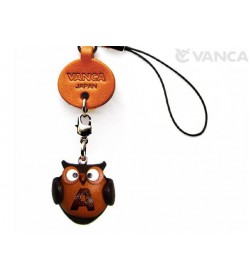 Owl A Leather Cellularphone Charm Alphabet