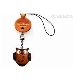 Owl J Leather Cellularphone Charm Alphabet