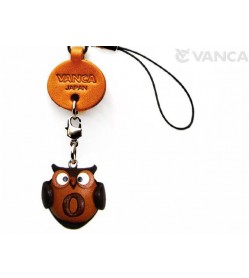 Owl O Leather Cellularphone Charm Alphabet