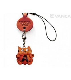 Cat A Leather Cellularphone Charm Alphabet