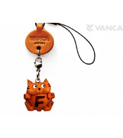 Cat F Leather Cellularphone Charm Alphabet