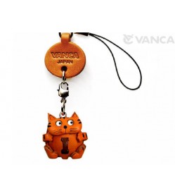 Cat I Leather Cellularphone Charm Alphabet