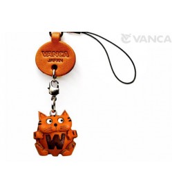 Cat W Leather Cellularphone Charm Alphabet