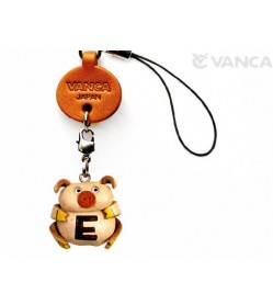 Pig E Leather Cellularphone Charm Alphabet