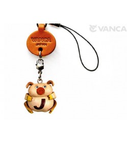 Pig J Leather Cellularphone Charm Alphabet