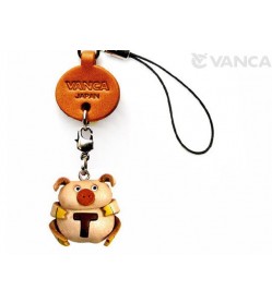 Pig T Leather Cellularphone Charm Alphabet