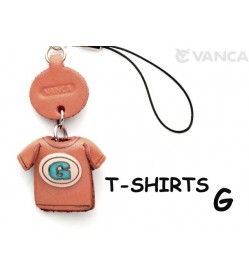 G(Blue) Japanese Leather Cellularphone Charm T-shirt 