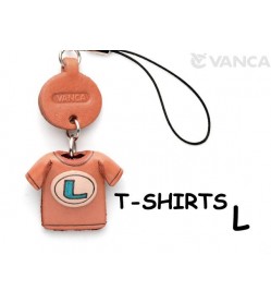 L(Blue) Japanese Leather Cellularphone Charm T-shirt 