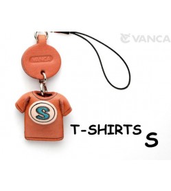 S(Blue) Japanese Leather Cellularphone Charm T-shirt 