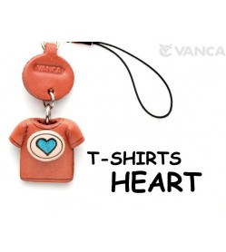 Hearts(Blue) Japanese Leather Cellularphone Charm T-shirt 