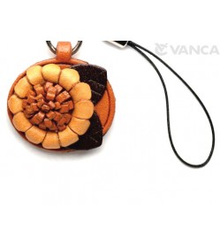 Sunflower Leather Cellularphone Charm