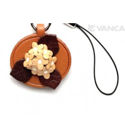 Hydrangea Leather Flower Cellularphone Charm