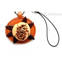 Peony Leather Flower Cellularphone Charm