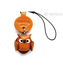 Owl Japanese Leather Cellularphone Charm Mascot 