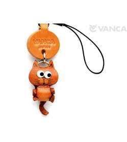 Cat Japanese Leather Cellularphone Charm Mascot