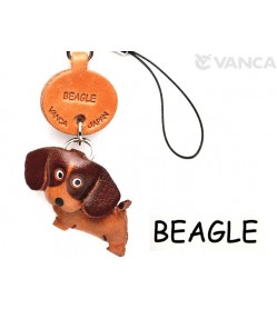 Beagle Leather Cellularphone Charm