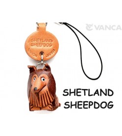 Shetland Sheepdog Leather Cellularphone Charm #46757