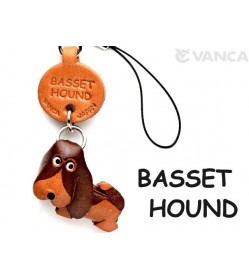 Basset Hound Leather Cellularphone Charm