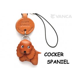 Cocker Spaniel Leather Cellularphone Charm