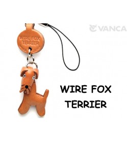 Wire Fox Terrier Leather Cellularphone Charm #46766