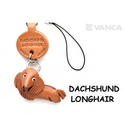Dachshund Longhair Leather Cellularphone Charm #46723
