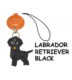 Labrador Retriever Black Leather Cellularphone Charm