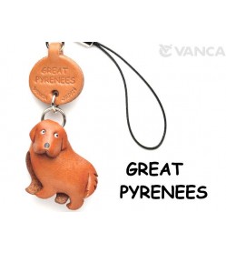 Great Pyrenees Leather Cellularphone Charm