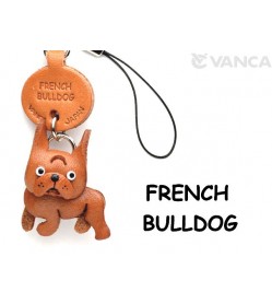 French Bulldog Leather Cellularphone Charm