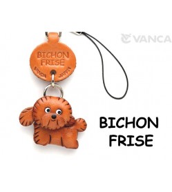 Bichon Frise Leather Cellularphone Charm
