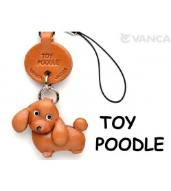 Toy Poodle Leather Cellularphone Charm #46763