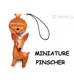Miniatuer Pinscher Leather Cellularphone Charm